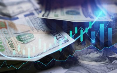 A Commercial Investment Bar Graph Is Shown In Front Of Hundreds Of Dollars, Showcasing Investment Opportunities.